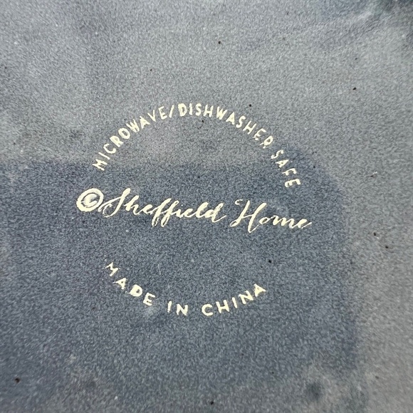 Sheffield Home Tea Canister Pottery Blue Gray Wood Lid 6" Tall Kitchen Storage - Picture 5 of 6